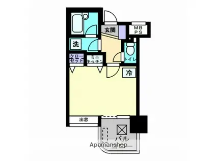 アルファコンフォート福岡西新(1K/8階)の間取り写真