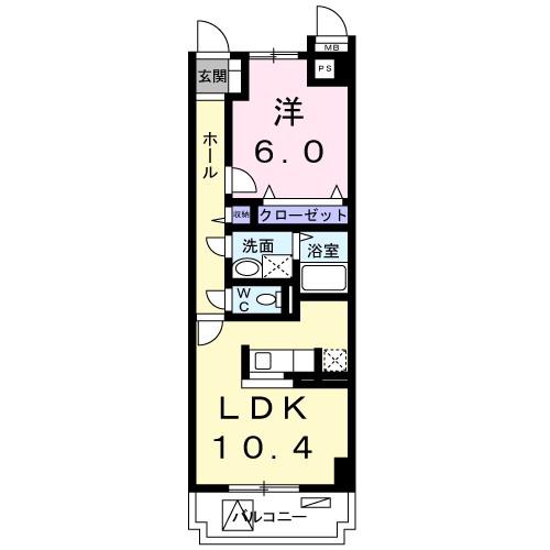 アビタシオンオンズアン(1LDK/3階)の間取り写真