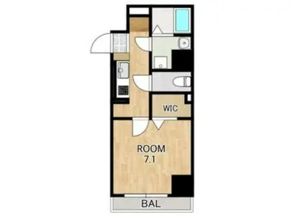 マリーベル栄(1K/4階)の間取り写真