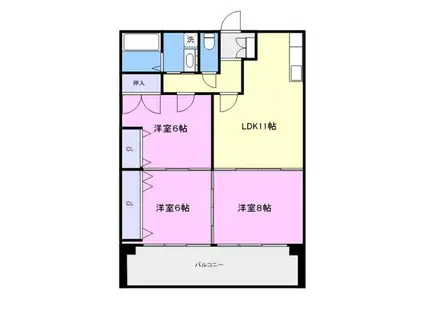 ウェンブリ(3LDK/1階)の間取り写真