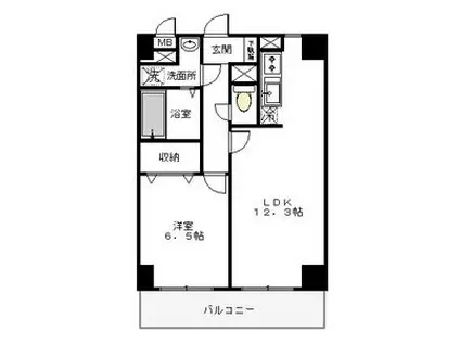 SATIE今泉(1LDK/5階)の間取り写真