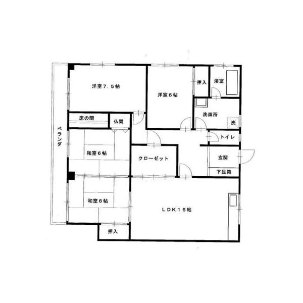 グランドハイツ岩見(4SLDK/5階)の間取り写真