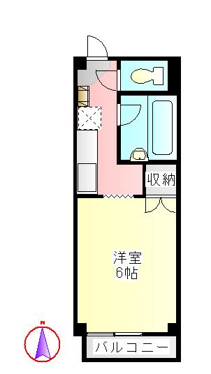 サープラスI ハヤシ(1K/2階)の間取り写真