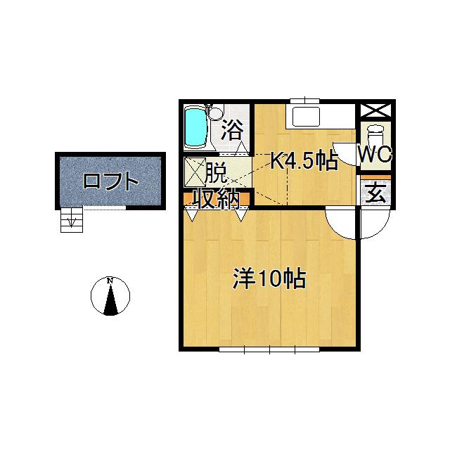 メゾンFT(1K/1階)の間取り写真