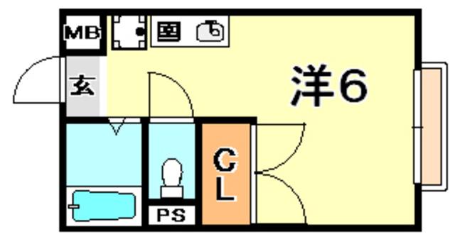 フローレンスヨウコ甲南(ワンルーム/1階)の間取り写真