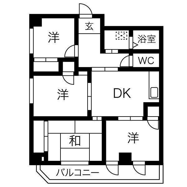 MOCO-06(4DK/10階)の間取り写真