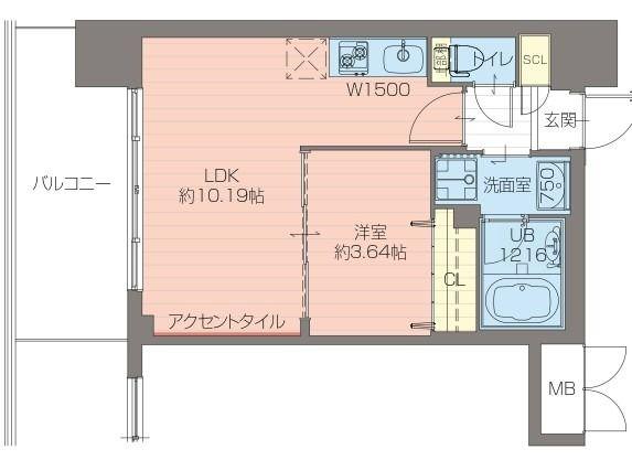 プレジオ御幣島(1LDK/8階)の間取り写真
