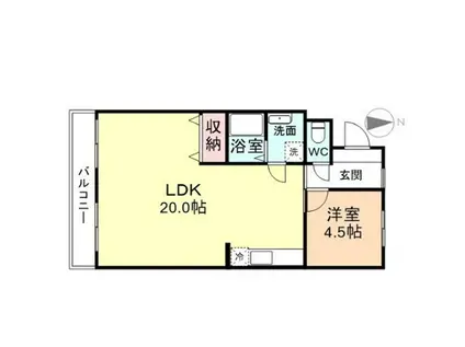 カントリーホーム粟島(1LDK/1階)の間取り写真