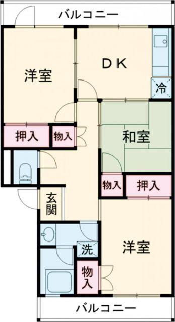 淡路島テラス(2LDK/3階)の間取り写真