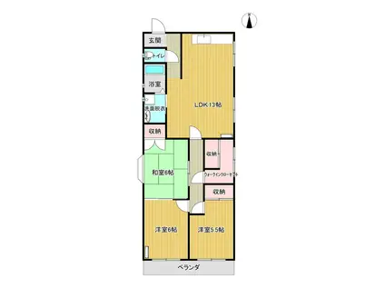 カサフローラ(3SLDK/3階)の間取り写真