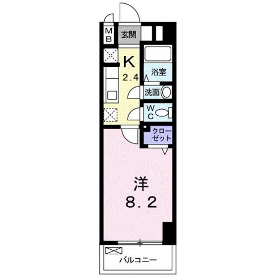 M&K.ホープマンション(1K/7階)の間取り写真