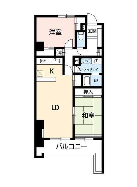 コパールーフ(2LDK/6階)の間取り写真
