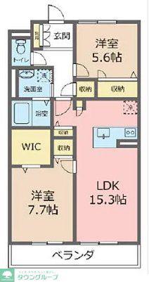 コサカリーノ(2LDK/2階)の間取り写真