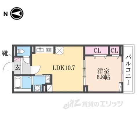 G-SQUARE(1LDK/2階)の間取り写真
