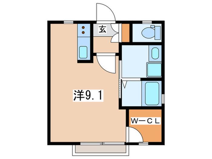 エクセレント(ワンルーム/1階)の間取り写真