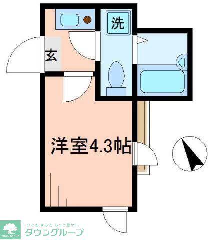 リブ綾瀬(1K/2階)の間取り写真