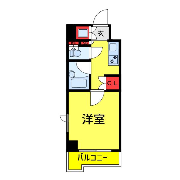 -ルーブル豊島千川-(1K/4階)の間取り写真
