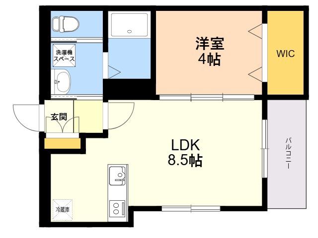 南区井尻2丁目(1LDK/2階)の間取り写真
