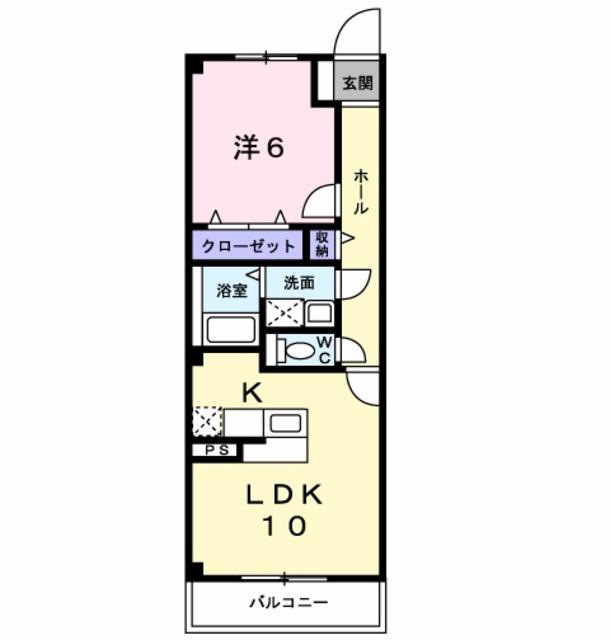 セイバリーレイン(1LDK/1階)の間取り写真