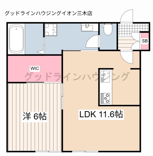 KENTO SUEHIRO(1LDK/2階)の間取り写真