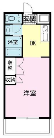 エムステージ伊山(1DK/2階)の間取り写真