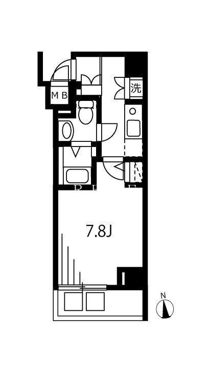 レオーネ清住白河(1K/4階)の間取り写真