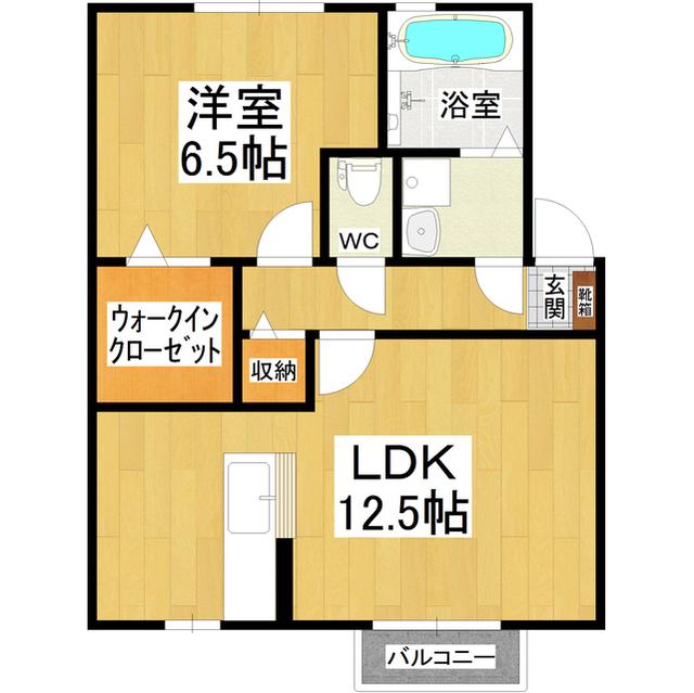 SANTA ROSA(1LDK/1階)の間取り写真
