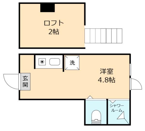 フレシール中落合(ワンルーム/1階)の間取り写真