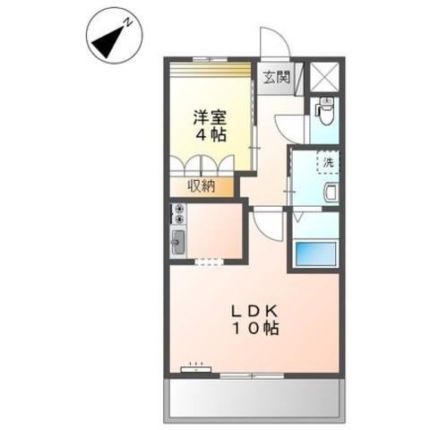 ヴェルジュ 牧(1LDK/2階)の間取り写真