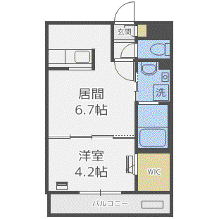 アクセラレイト月寒(1LDK/3階)の間取り写真