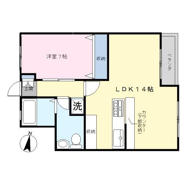 大岡山コーポラス(1LDK/3階)の間取り写真