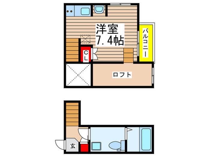 RADIANCE大和田(ワンルーム/2階)の間取り写真
