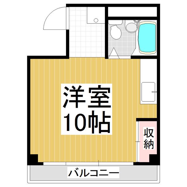 コンフォートK(ワンルーム/1階)の間取り写真