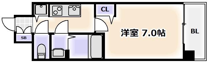 TOYOTOMI STAY PREMIUM 阿倍野天王寺トヨトミステ(1K/8階)の間取り写真