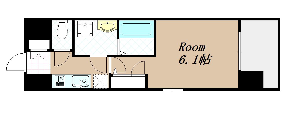 エスリード梅田グランノース(1K/3階)の間取り写真