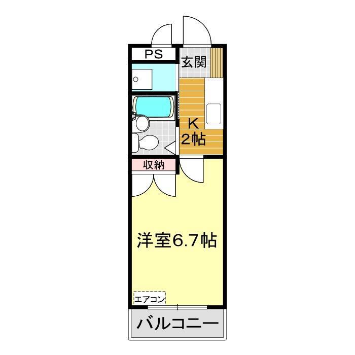 ヴィラ・ルミエールNO.1(1K/1階)の間取り写真
