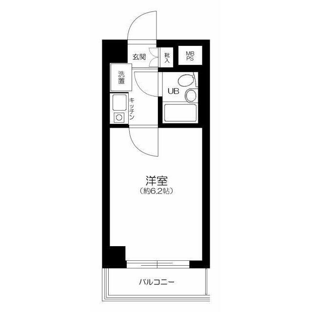 ライオンズマンシヨン蒲田第2(1K/3階)の間取り写真