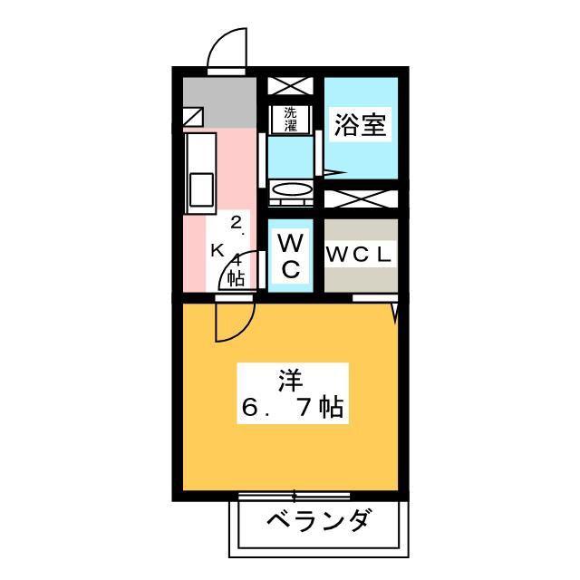 セレーヌ仲町台A号棟(1K/1階)の間取り写真