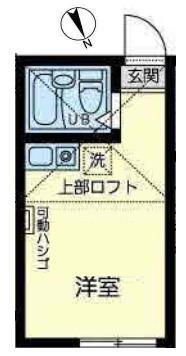 カーザ ビアンカ(ワンルーム/2階)の間取り写真