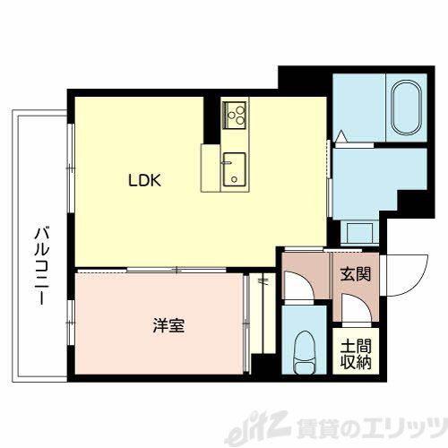 シャーメゾングラース(1LDK/2階)の間取り写真