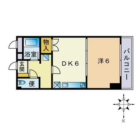 FUJI・BLD(1DK/3階)の間取り写真