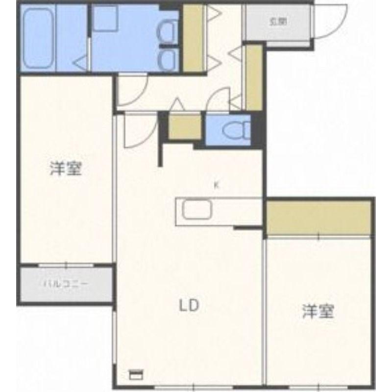 CRESTOPIA(2LDK/4階)の間取り写真