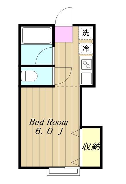 サンハイツ(1K/2階)の間取り写真