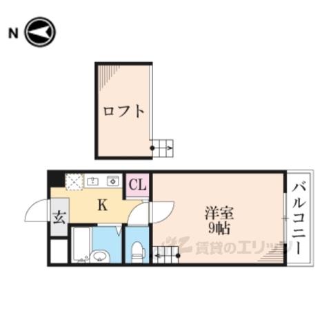 プラザビル(1K/3階)の間取り写真