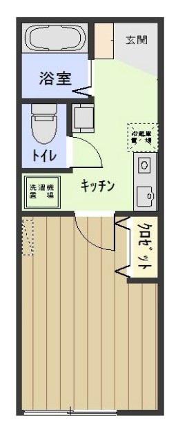 コーラルコート東村山 壱番館(1K/1階)の間取り写真