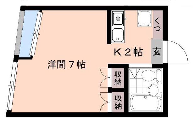 FORO中延(1K/2階)の間取り写真