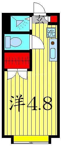 アーク東和(ワンルーム/2階)の間取り写真