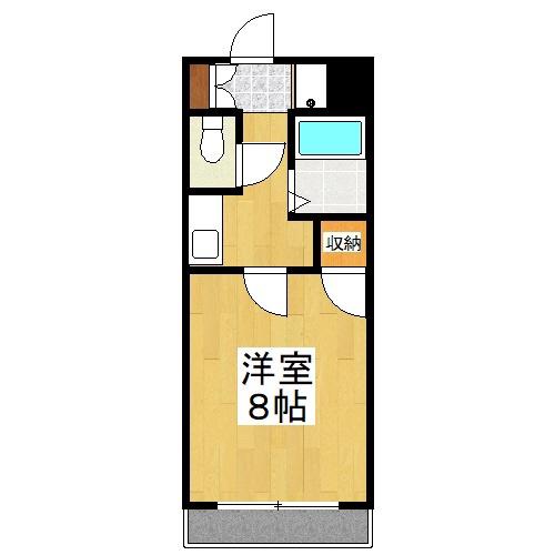マーガレットM-II(1K/3階)の間取り写真