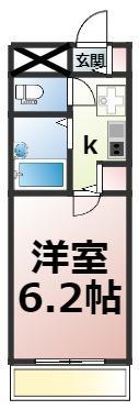 いのうビル(1K/3階)の間取り写真
