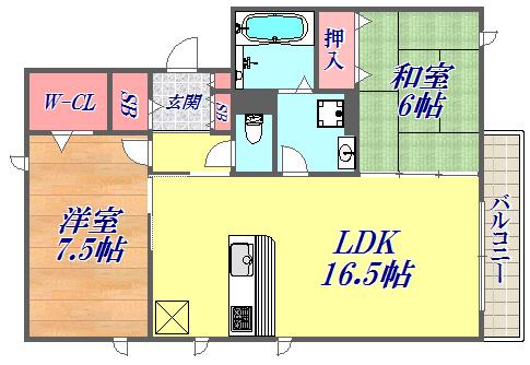 シューパレスⅢ(3LDK/2階)の間取り写真